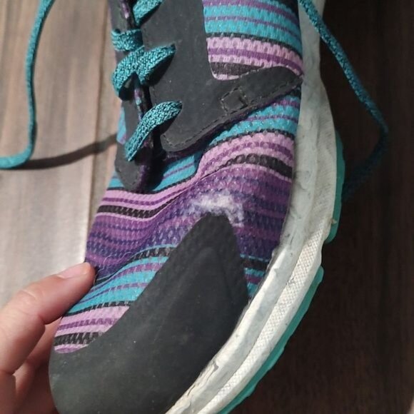 Ariat 9 purple teal stripe sneakers - Picture 2 of 6